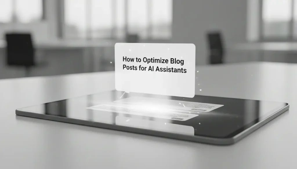 How to Optimize Blog Posts for AI Assistants